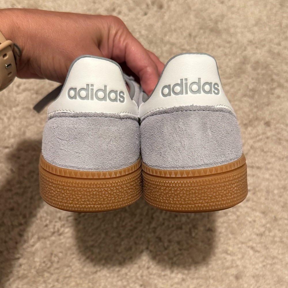 Adidas Gray and White Suede Handball Spezial Shoes - Picture 6 of 9